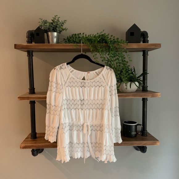 Free People Tops - NWT Free People White Lace Top